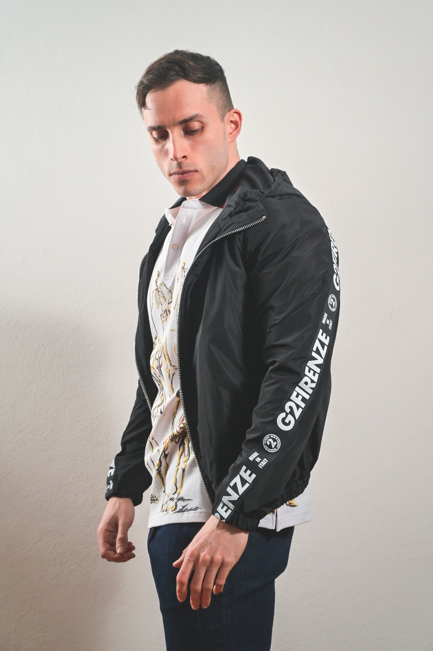 Giacca Zip Stampa Nastro (-50%)