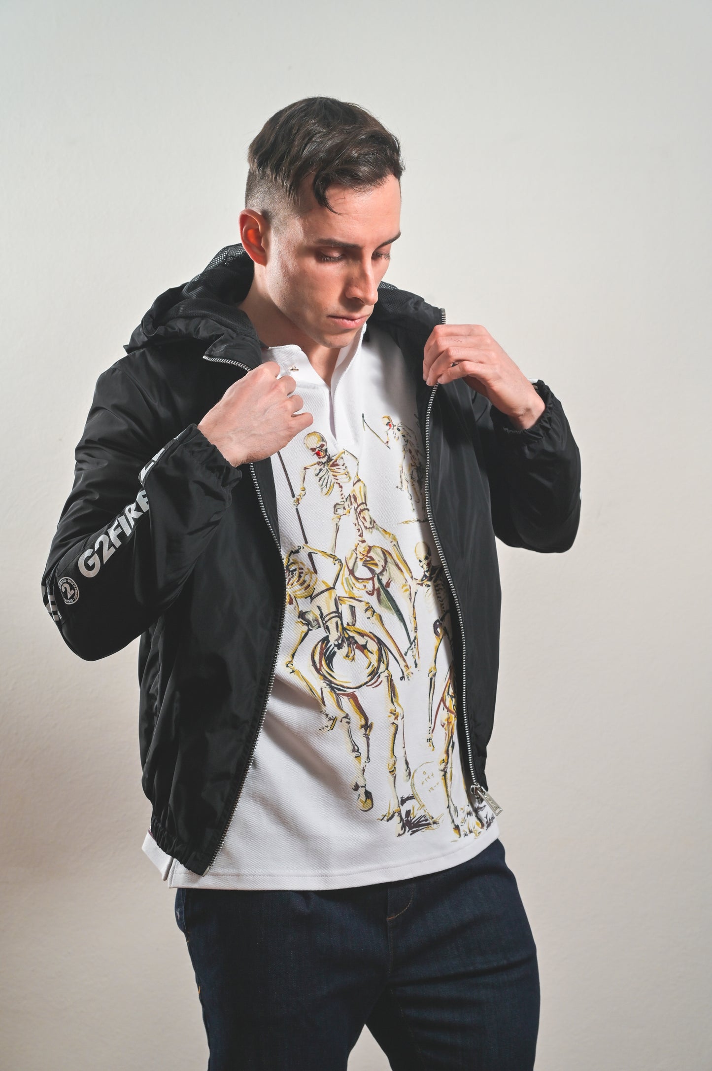 Giacca Zip Stampa Nastro (-50%)