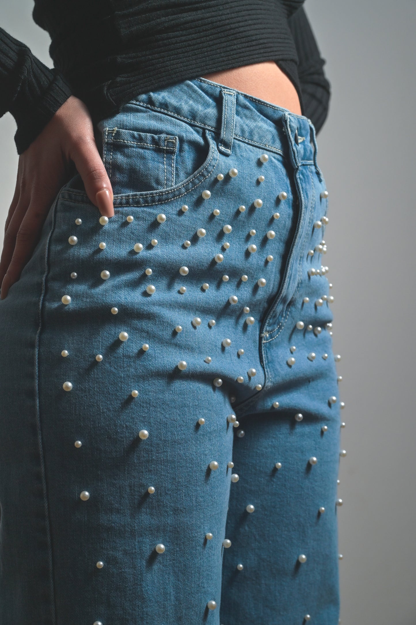 Jeans Bootcut con perline (-30%)