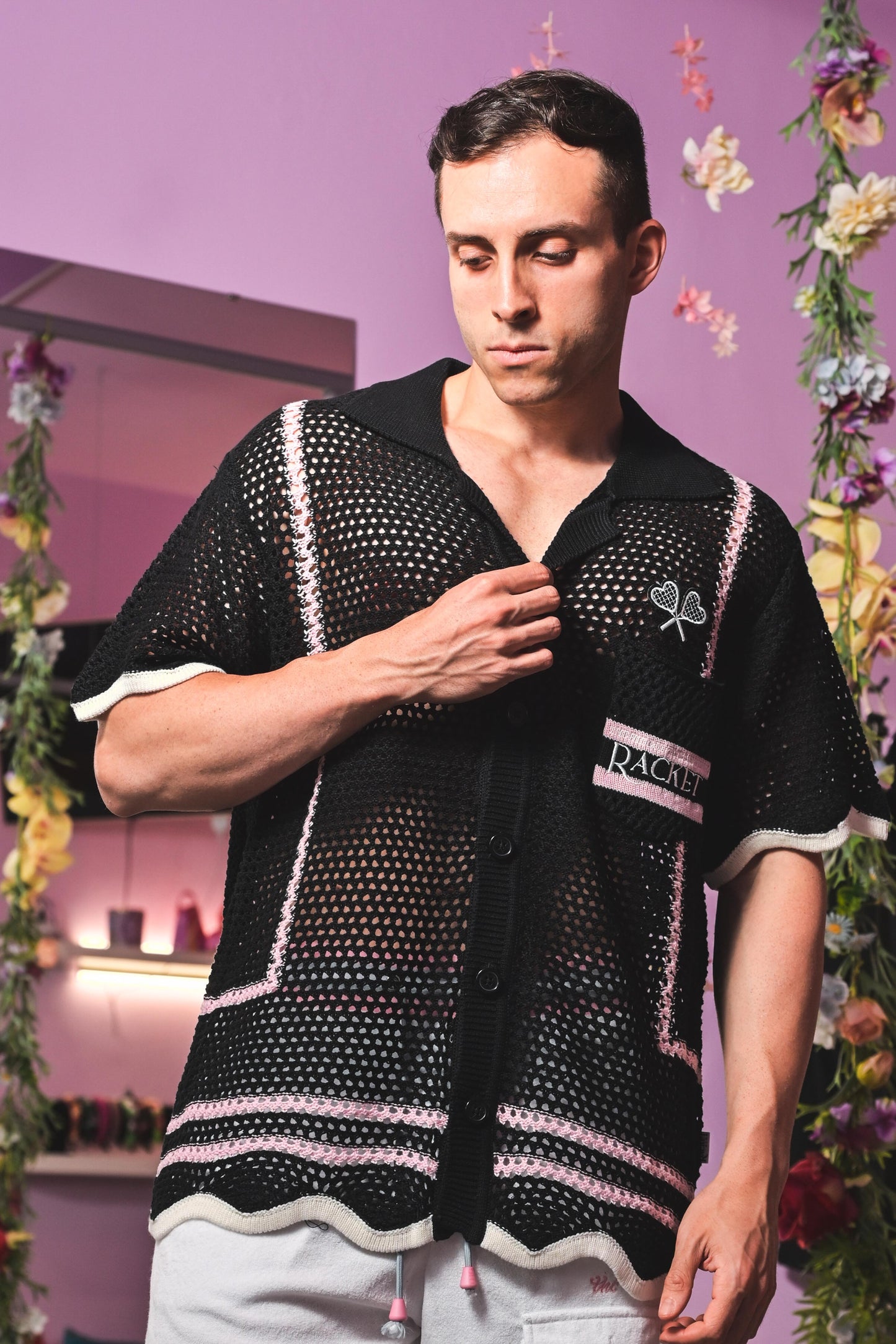 Camicia in Maglia Racket Club