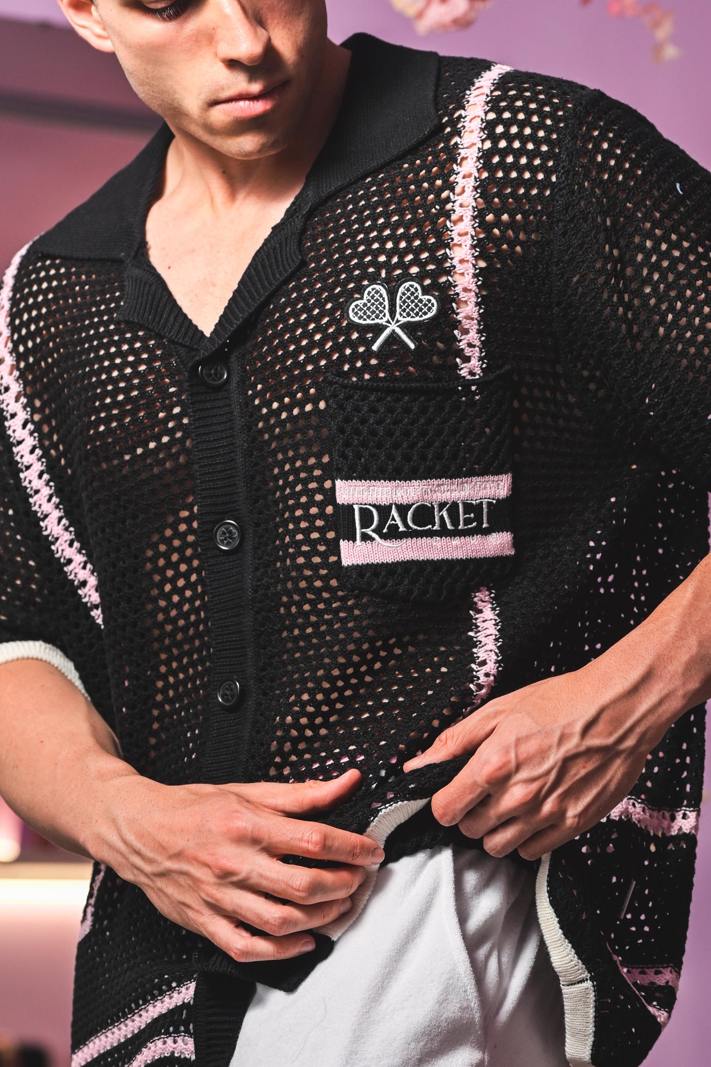 Camicia in Maglia Racket Club