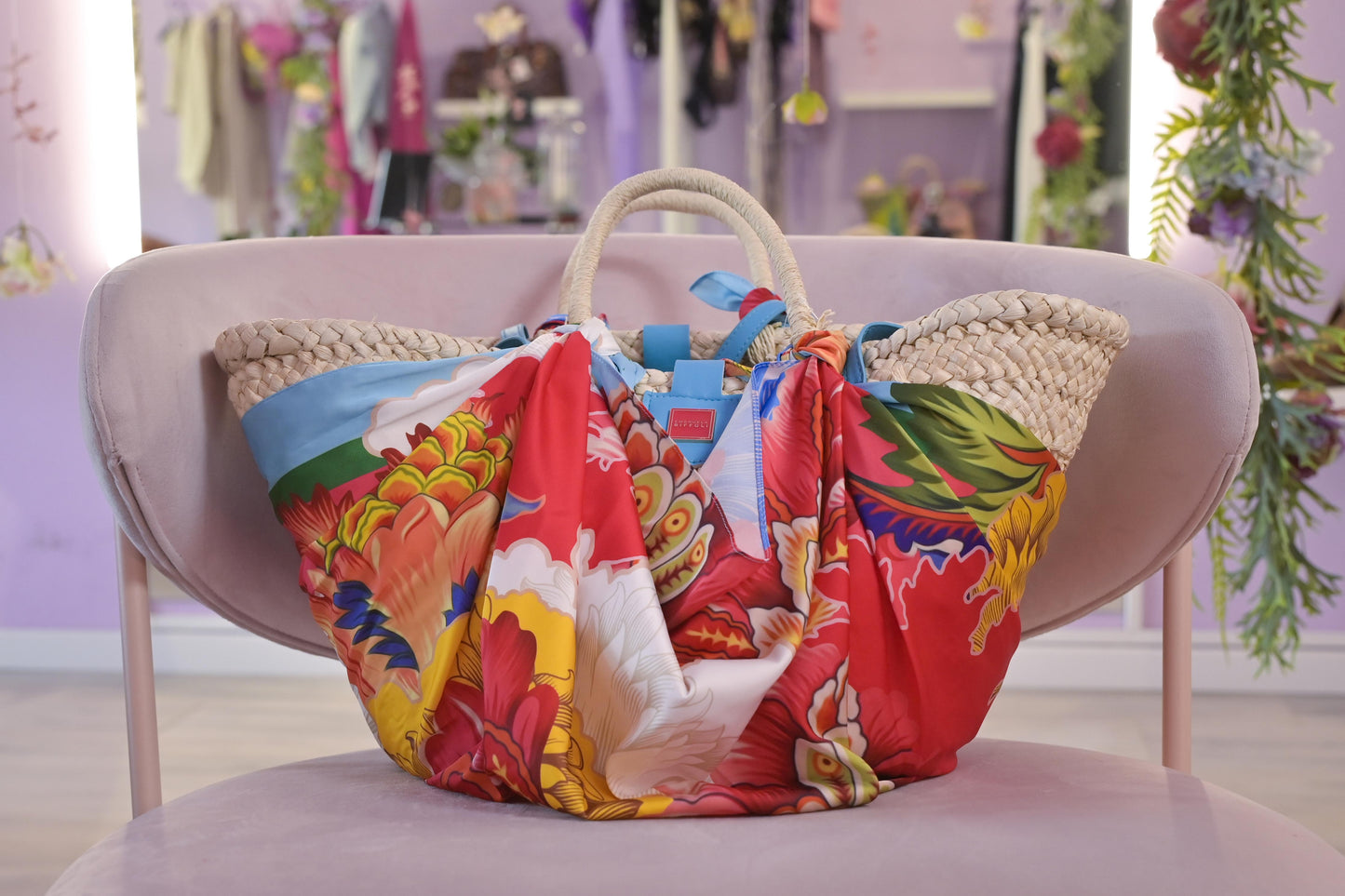 Borsa in Paglia "Fiori di Capri" (-20%)