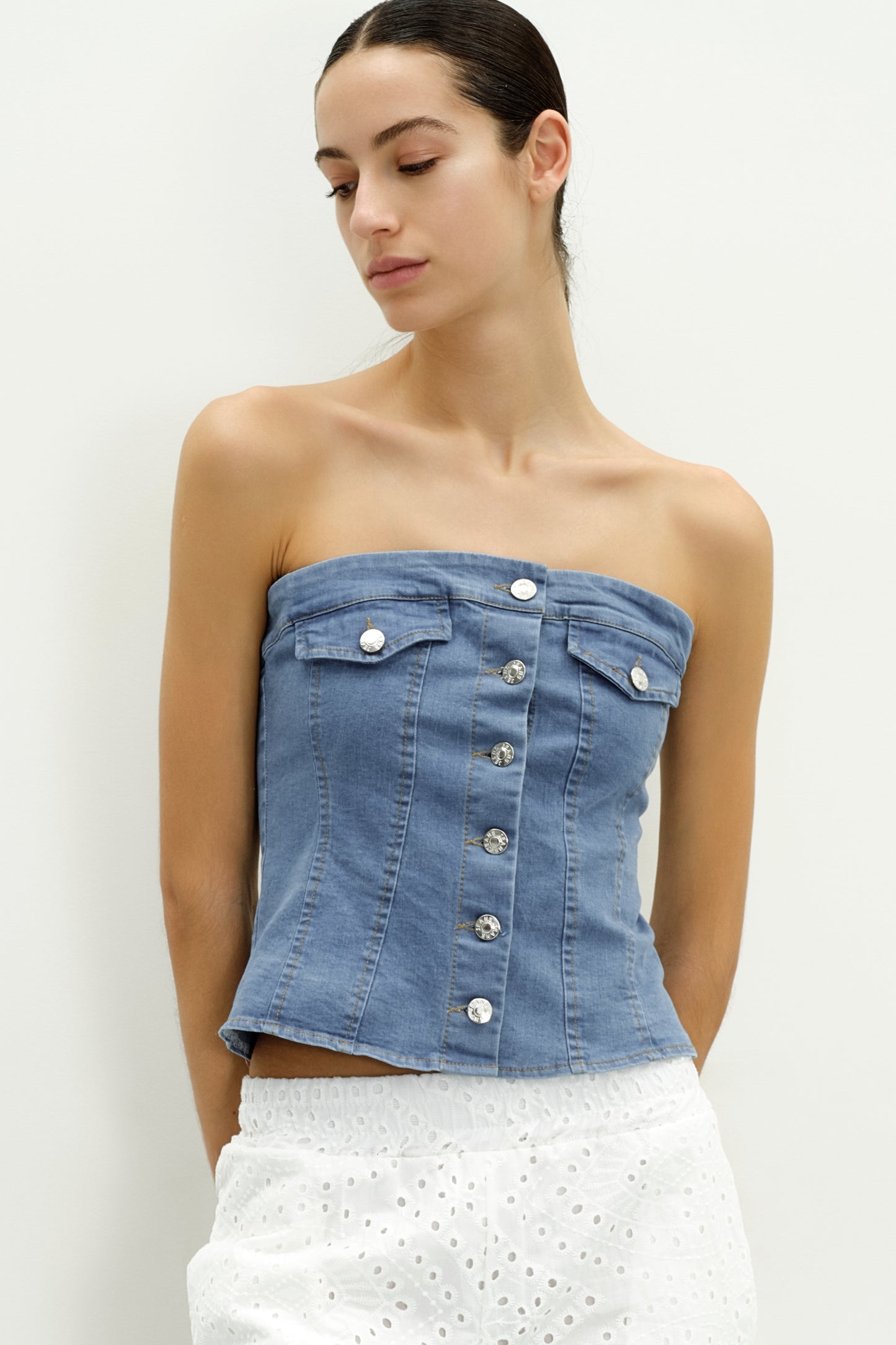 Top Denim Bottoni (-20%)