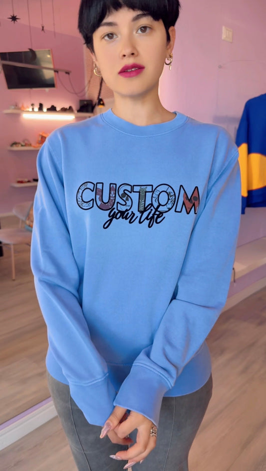 Felpa Donna Turchese Custom Your Life