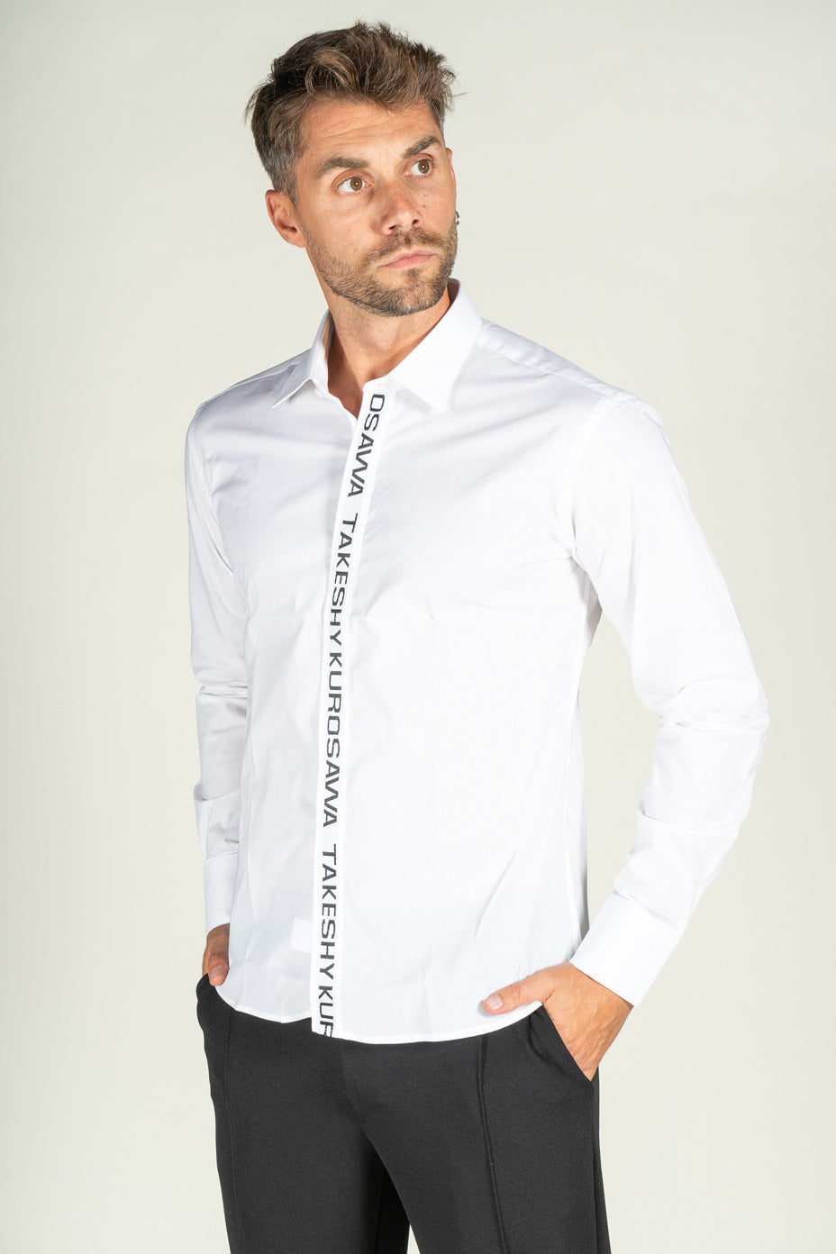 Camicia Fintone Ricoperto con Nastro